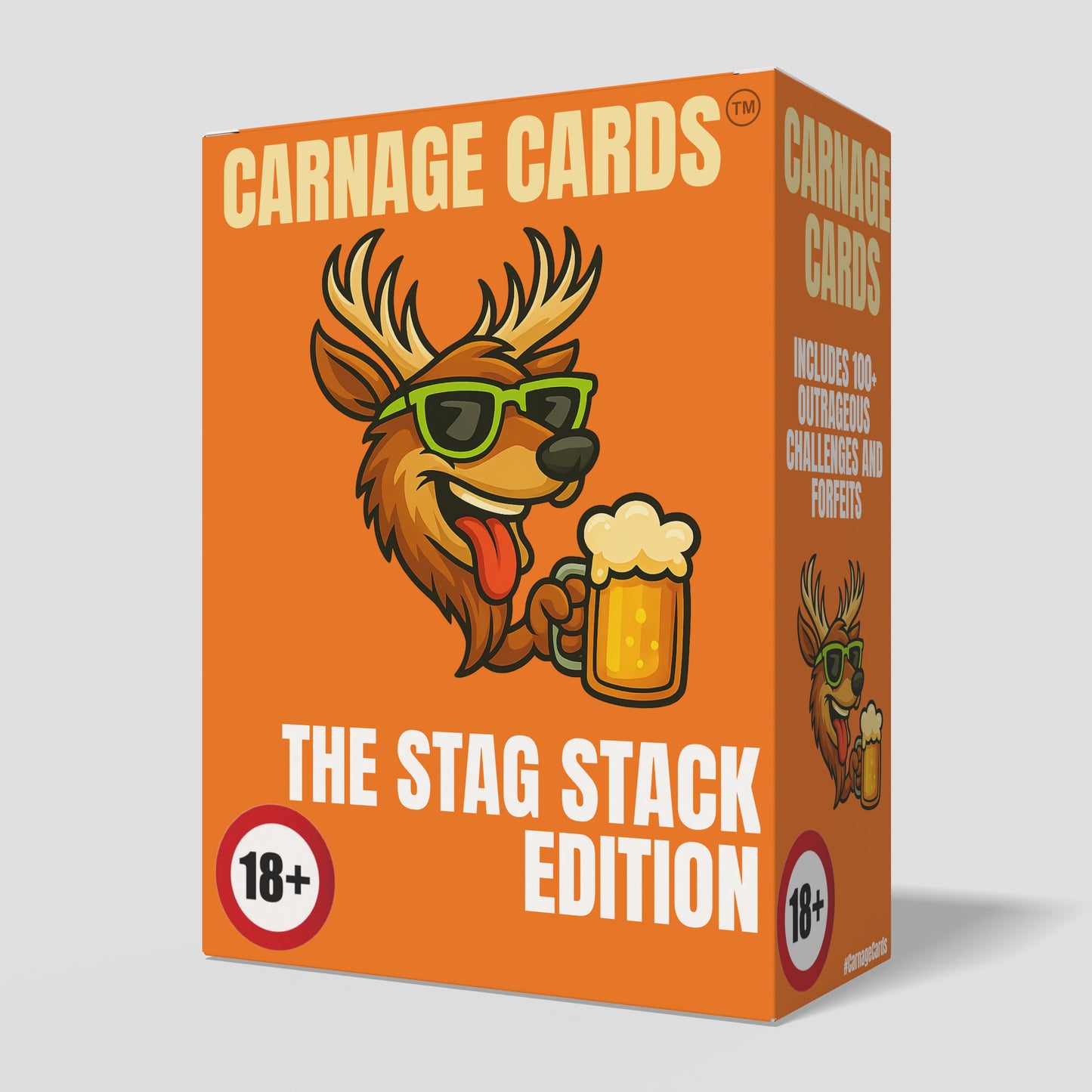 Carnage Cards - The Stag Stack Edition | Ultimate Stag Party Card Game with 100+ Challenges
